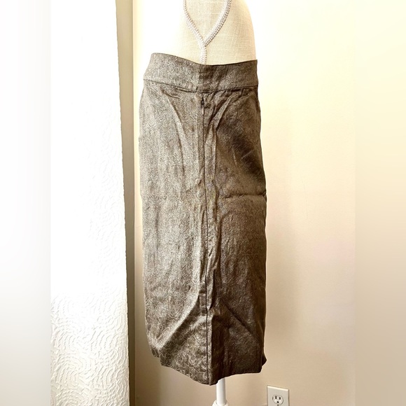 Renee C. Tunic Dress one shoulder Shimmery Brown Embossed Material XL - Picture 2 of 7